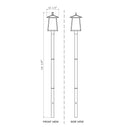 Z-Lite 142.25" High Rainer 4 Light Outdoor Post Mounted Fixture image 7