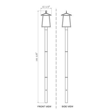 Z-Lite 142.25" High Rainer 4 Light Outdoor Post Mounted Fixture image 7