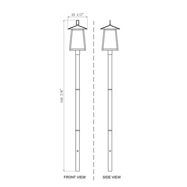 Z-Lite 145.5" High Rainer 5 Light Outdoor Post Mounted Fixture image 7