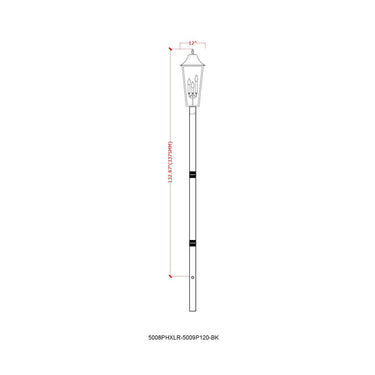 Z-Lite 149.5" High Gannon 3 Light Outdoor Post Mount Fixture image 7