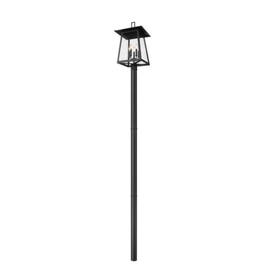 Z-Lite 15.5" Rainer Glass 5 Light Outdoor Post Mounted Fixture image 1