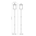 Z-Lite 15.5" Rainer Glass 5 Light Outdoor Post Mounted Fixture image 7