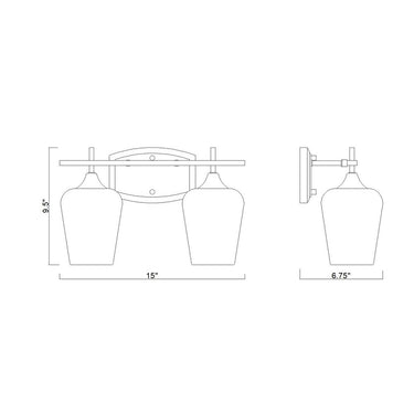 Z-Lite 15" Joliet 2 Light Vanity Light Additional Image 7