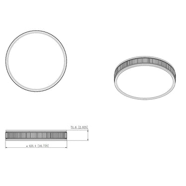 Z-Lite 16.75" Stari 1 Light Flush Mount image 21