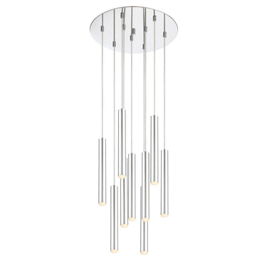 Z-Lite 16" Forest Steel 9 Light Chandelier image 1