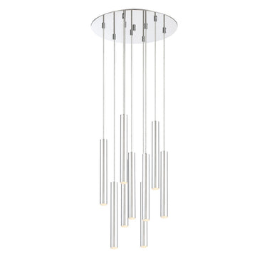 Z-Lite 16" Forest Steel 9 Light Chandelier image 5