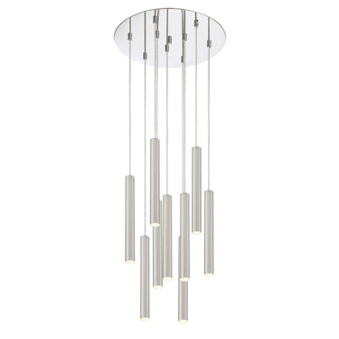 Z-Lite 16" Forest Steel 9 Light Chandelier image