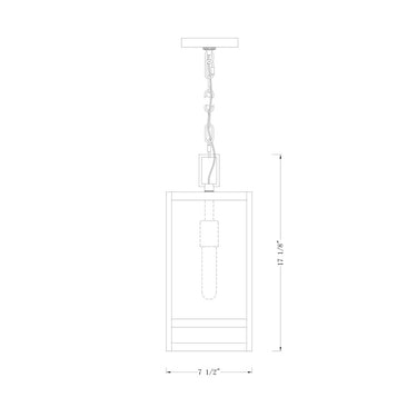 Z-Lite 16" High Nuri 1 Light Outdoor Chain Mount Ceiling Fixture image 7