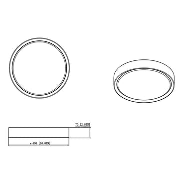 Z-Lite 16" Kawan 1 Light Flush Mount image 35