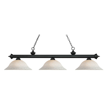 Z-Lite 16" Riviera Glass 15" High 3 Light Billiard Light image
