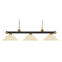 Z-Lite 16" Riviera Glass 3 Light Billiard Light image
