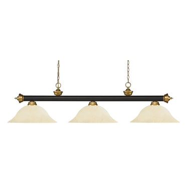 Z-Lite 16" Riviera Glass 3 Light Billiard Light image