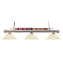 Z-Lite 16" Shark Glass Golden Mottle 3 Light Billiard Light image