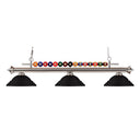 Z-Lite 16" Shark Steel Matte Black 3 Light Billiard Light image