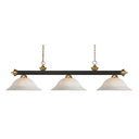 Z-Lite 16" Steel Riviera Glass 3 Light Billiard Light image