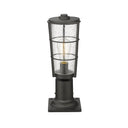 Z-Lite 17.25" High Helix 1 Light Outdoor Pier Mounted Fixture image 1