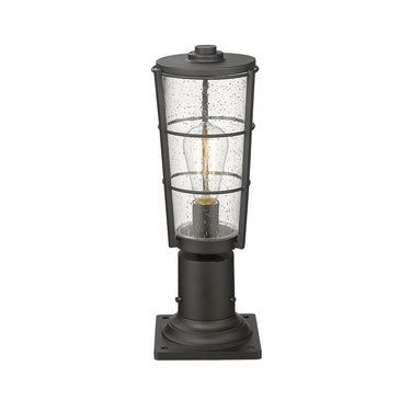 Z-Lite 17.25" High Helix 1 Light Outdoor Pier Mounted Fixture image 1
