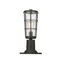 Z-Lite 17.25" High Helix 1 Light Outdoor Pier Mounted Fixture image 2