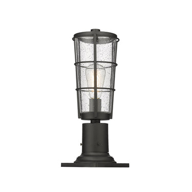 Z-Lite 17.25" High Helix 1 Light Outdoor Pier Mounted Fixture image 2