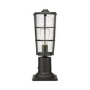Z-Lite 17.25" High Helix 1 Light Outdoor Pier Mounted Fixture image 4