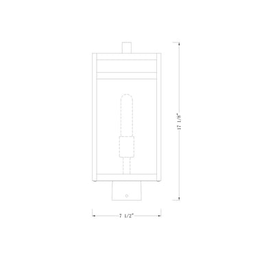 Z-Lite 17.5" High Nuri 1 Light Outdoor Post Mount Fixture image 5
