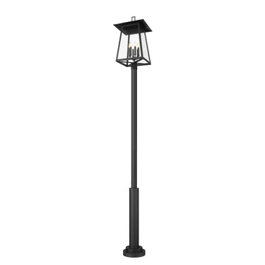 Z-Lite 17.5" Rainer Glass 6 Light Outdoor Post Mounted Fixture image 1
