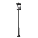 Z-Lite 17.5" Rainer Glass 6 Light Outdoor Post Mounted Fixture image 2