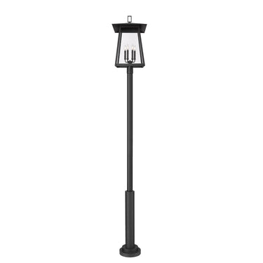 Z-Lite 17.5" Rainer Glass 6 Light Outdoor Post Mounted Fixture image 2