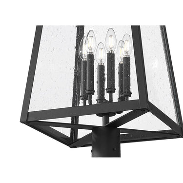 Z-Lite 17.5" Rainer Glass 6 Light Outdoor Post Mounted Fixture image 3
