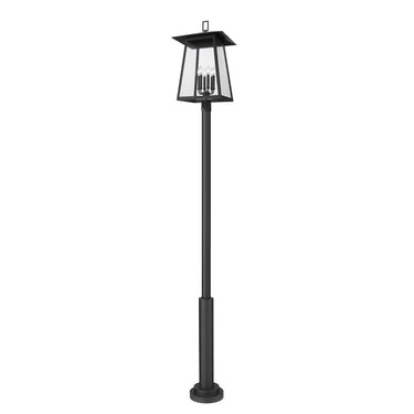 Z-Lite 17.5" Rainer Glass 6 Light Outdoor Post Mounted Fixture image