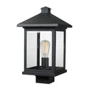 Z-Lite 17" High Portland Black 1 Light Outdoor Post Mount Fixture image