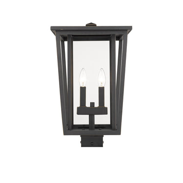 Z-Lite 18.25" High Seoul 2 Light Outdoor Post Mount Fixture image 1