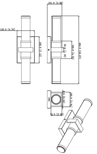 Z-Lite 18.5" Idris 1 Light Vanity Light image 28