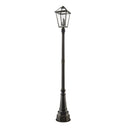 Z-Lite 18.75" Talbot 3 Light Outdoor Post Mounted Fixture image 2