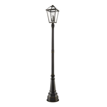 Z-Lite 18.75" Talbot 3 Light Outdoor Post Mounted Fixture image 2