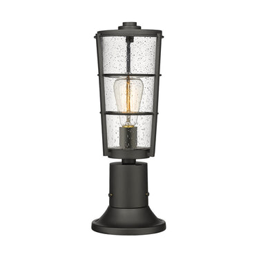 Z-Lite 18" High Helix 1 Light Outdoor Pier Mounted Fixture image 1