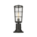 Z-Lite 18" High Helix 1 Light Outdoor Pier Mounted Fixture image 2