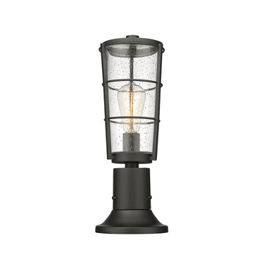 Z-Lite 18" High Helix 1 Light Outdoor Pier Mounted Fixture image 2