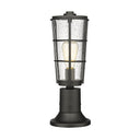 Z-Lite 18" High Helix 1 Light Outdoor Pier Mounted Fixture image