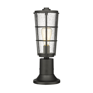 Z-Lite 18" High Helix 1 Light Outdoor Pier Mounted Fixture image