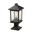 Z-Lite 18" High Portland 1 Light Outdoor Pier Mounted Fixture image 1
