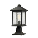 Z-Lite 18" High Portland 1 Light Outdoor Pier Mounted Fixture image