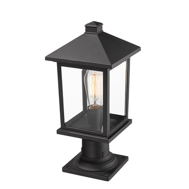 Z-Lite 18" High Portland Black 1 Light Outdoor Pier Mounted Fixture image 2