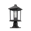 Z-Lite 18" High Portland Black 1 Light Outdoor Pier Mounted Fixture image 4