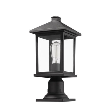 Z-Lite 18" High Portland Black 1 Light Outdoor Pier Mounted Fixture image 4