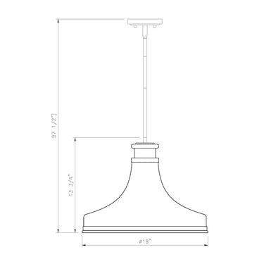 Z-Lite 18" Reznor 1 Light Pendant image 21