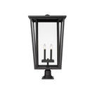 Z-Lite 18" Seoul Glass 4 Light Outdoor Pier Mounted Fixture image 1