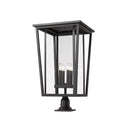 Z-Lite 18" Seoul Glass 4 Light Outdoor Pier Mounted Fixture image 2
