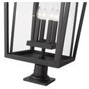 Z-Lite 18" Seoul Glass 4 Light Outdoor Pier Mounted Fixture image 3