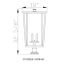 Z-Lite 18" Seoul Glass 4 Light Outdoor Pier Mounted Fixture image 7